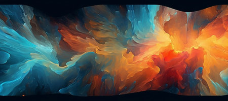 Abstract colorful background. digital painting. 3d rendering, 3d illustration.の素材