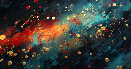 Abstract background with red and blue spots. 3d rendering, 3d illustration.の素材