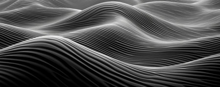 Abstract wavy background. 3d render, 3d illustration.の素材