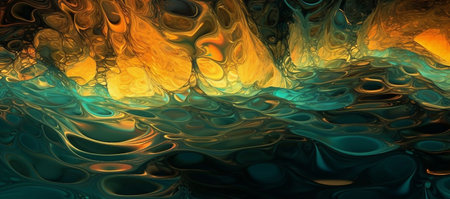 3D surreal illustration. sacred geometry. Mysterious psychedelic relaxation pattern. fractal abstract texture. Digital artwork graphic astrology magicの素材
