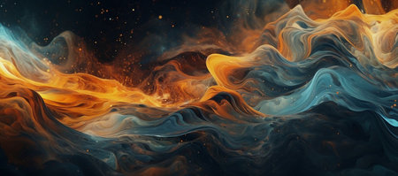 Abstract background with fire effect. 3d rendering, 3d illustration.の素材