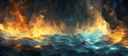 3d illustration of abstract geometric composition, digital artwork for creative graphic design.の素材