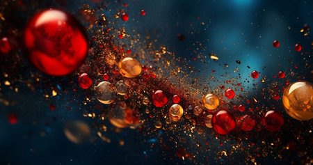 3D illustration of abstract fractal for creative design looks like bubblesの素材