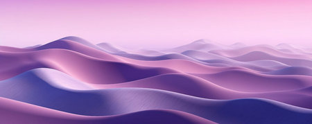 Abstract background with purple waves. 3d rendering, 3d illustration.の素材