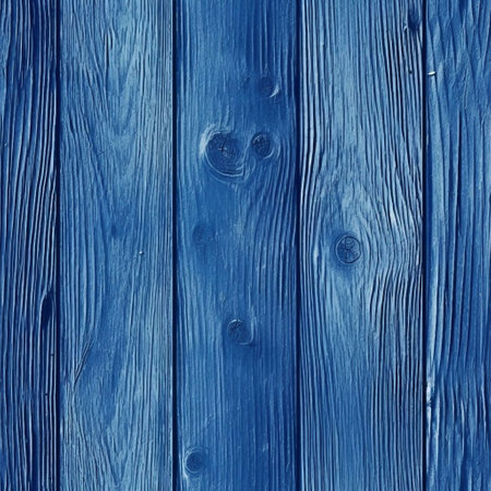 Wooden background or texture with vertical planks in blue color.の素材