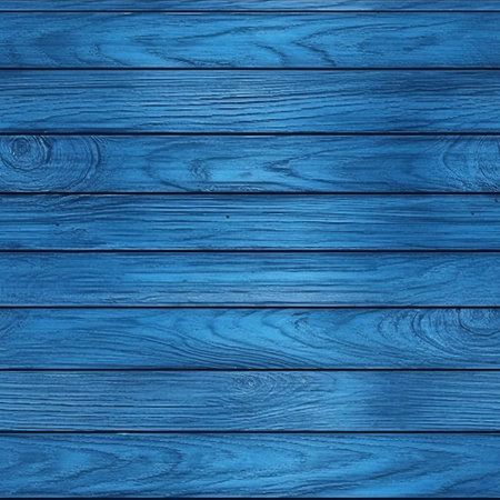 Blue wood texture background. Wooden planks with knots and nail holesの素材