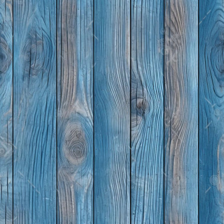 Old blue wooden plank background. wood texture. close up.の素材