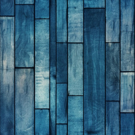 Blue wood plank wall texture background for interior exterior decoration and industrial construction concept design.の素材
