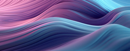 abstract background with smooth wavy lines in blue and purple colorsの素材