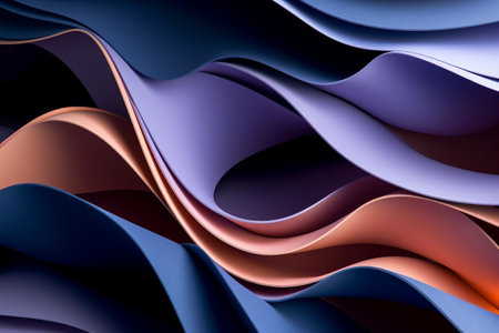 3D rendering of abstract wavy background. computer generated graphics.の素材