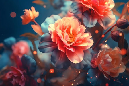 beautiful flowers background. Abstract floral background. floral background.の素材
