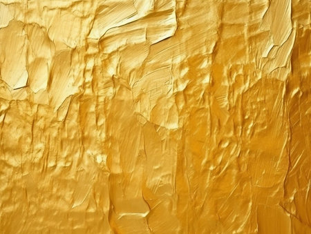 golden paint on the wall as a background, closeup of photoの素材