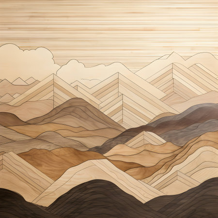 3D illustration of mountains with sand dunes in the background.の素材