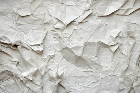 White crumpled paper background. Texture of crumpled paper.の素材