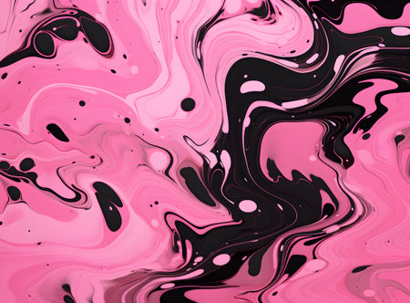 Pink, black and white abstract background. Liquid marble texture. Vector illustration.の素材