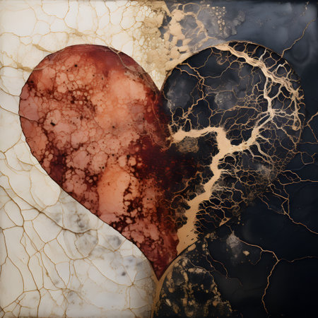 Grunge background with heart broken. Template for design.の素材