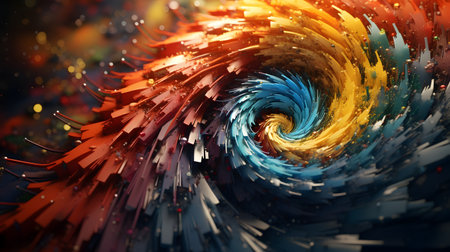 3D rendering of abstract fractal background for creative design, art and entertainmentの素材