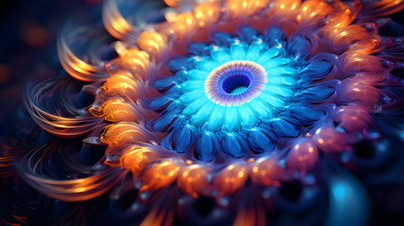 abstract fractal. Fractal art background for creative design. Decoration for wallpaper, desktop, poster, cover booklet. Print for clothes, t-shirt. creative illustration for designの素材