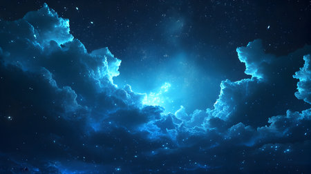 Night sky with stars and nebula. Space background.の素材