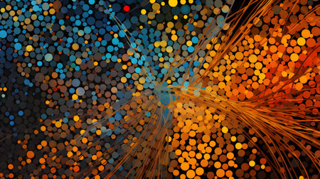abstract fractal background a computer-generated 2D illustration, textureの素材