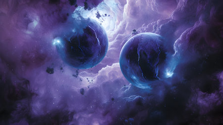 Cosmic art, science fiction wallpaper. Beauty of deep space. Billions of galaxies in the universe Cosmic art backgroundの素材