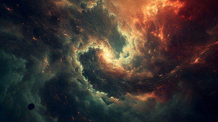 Planets and galaxy, science fiction wallpaper. Beauty in the universe.の素材
