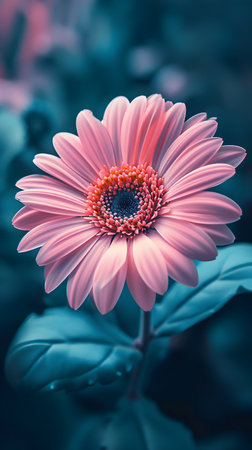 Pink gerbera flower in the garden - vintage effect style picturesの素材