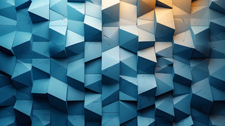 Abstract 3d rendering of chaotic polygonal background. Futuristic polygonal design.の素材