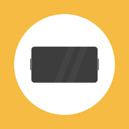 Virtual reality glasses flat design icon. VR technology.のイラスト素材