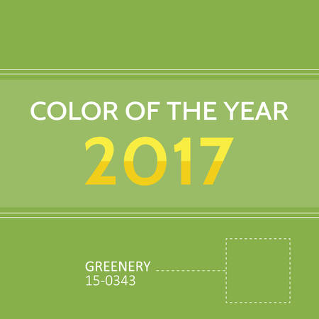 Color of the year 2017. Greenery trendy background, card.のイラスト素材