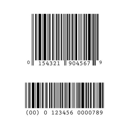 Set, collection of barcode templates isolated on white background.のイラスト素材