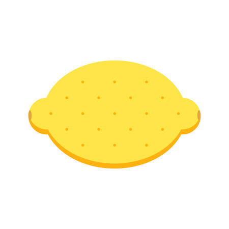 Vector flat design lemon isolated on white background.のイラスト素材
