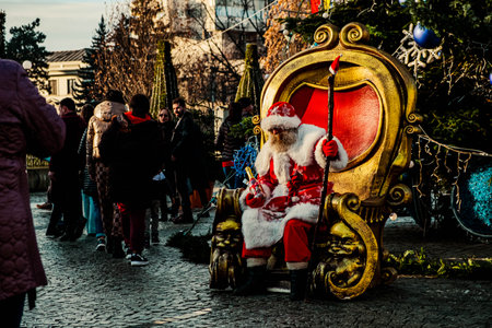 Santa Clause in real lifeの写真素材