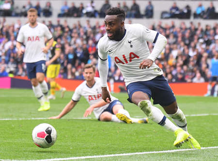 LONDON, ENGLAND - SEPTEMBER 28, 2019: Danny Rose of Tottenham pictured during the 2019/20 Premier League game between Tottenham Hotspur FC and Southamtpon FC at Tottenham Hotspur Stadium.のeditorial素材