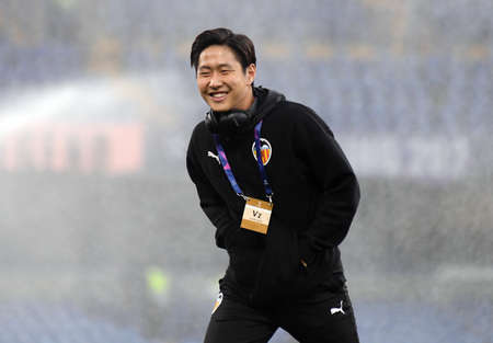 LONDON, ENGLAND - SEPTEMBER 17, 2019: Le Kang-in of Valencia pictured ahead of the 2019/20 UEFA...