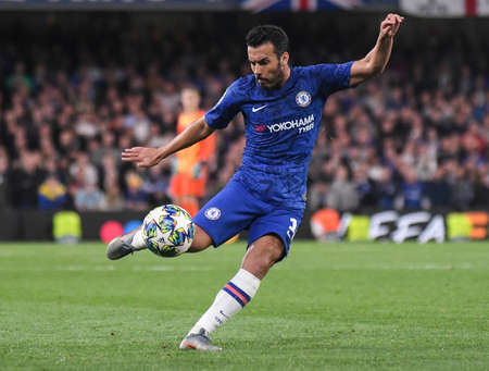 LONDON, ENGLAND - SEPTEMBER 17, 2019: Pedro Eliezer Rodriguez Ledesma of Chelsea pictured during the 2019/20 UEFA Champions League Group H game between Chelsea FC (England) and Valencia CF (Spain) at Stamford Bridge.のeditorial素材