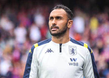 LONDON, ENGLAND - AUGUST 31, 2019: Ahmed Elmohamady of Villa pictured ahead of  the 2019/20 Premier League game between Crystal Palace FC and Aston Villa FC at Selhurst Park.のeditorial素材