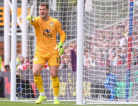 LONDON, ENGLAND - AUGUST 31, 2019: Tom Heaton of Villa pictured during the 2019/20 Premier League game between Crystal Palace FC and Aston Villa FC at Selhurst Park.のeditorial素材