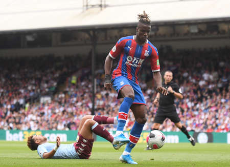 LONDON, ENGLAND - AUGUST 31, 2019: Wilfried Zaha of Palace pictured during the 2019/20 Premier League game between Crystal Palace FC and Aston Villa FC at Selhurst Park.のeditorial素材