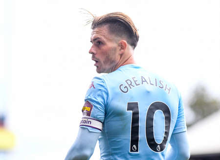 LONDON, ENGLAND - AUGUST 31, 2019: Jack Grealish of Villa pictured during the 2019/20 Premier League game between Crystal Palace FC and Aston Villa FC at Selhurst Park.のeditorial素材