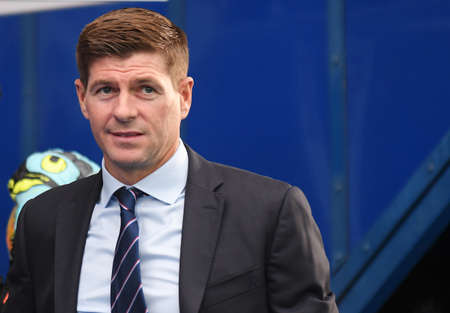 GLASGOW, SCOTLAND - JULY 18, 2019: Rangers manager Steven Gerrard pictured prior to the 2nd leg of...
