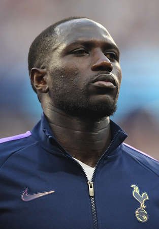 MADRID, SPAIN - JUNE 1, 2019: Moussa Sissoko of Tottenham pictured prior to the 2018/19 UEFA Champions League Final between Tottenham Hotspur (England) and Liverpool FC (England) at Wanda Metropolitano.のeditorial素材