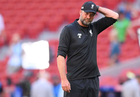 MADRID, SPAIN - MAY 31, 2019: Liverpool manager Jurgen Klopp pictured during a training session held...