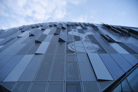 LONDON, ENGLAND - APRIL 13, 2019: Outside view of the venue seen prior to the 2018/19 Premier League game between Tottenham Hotspur and Huddersfield Twon at Tottenham Hotspur Stadium.のeditorial素材
