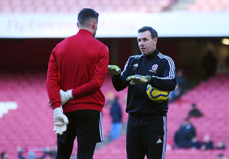 LONDON, ENGLAND - JANUARY 18, 2020: Sheffield goalkeeping coach Darren Ward pictured ahead of the 2019/20 Premier League game between Arsenal FC and Sheffield United FC at Emirates Stadium.のeditorial素材