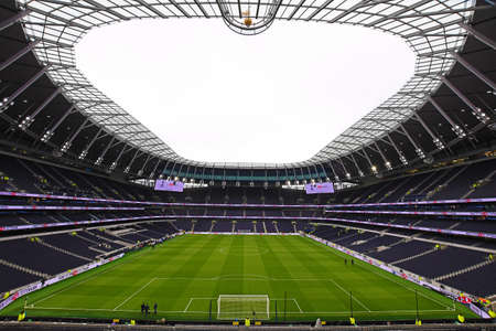 LONDON, ENGLAND - FEBRUARY 2, 2020: General view of the new Tottenham Hotspur Stadium pictured prior to the 2019/20 Premier League game between Tottenham Hotspur and Manchester City at Tottenham Hotspur Stadium.のeditorial素材