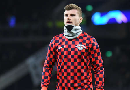 LONDON, ENGLAND - FEBRUARY 19, 2020: Timo Werner of Leipzig pictured ahead of the first leg of the...