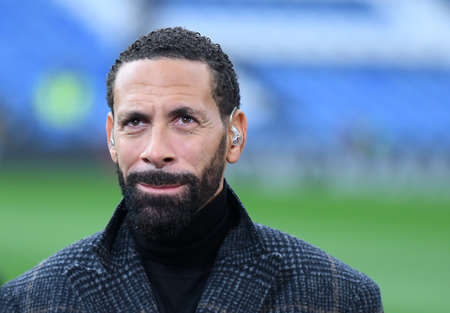 LONDON, ENGLAND - FEBRUARY 22, 2020: Rio Ferdinand pictured ahead of the 2019/20 Premier League game between Chelsea FC and Tottenham Hotspur FC at Stamford Bridge.のeditorial素材