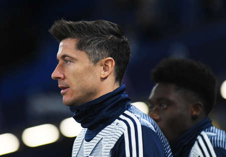 LONDON, ENGLAND - FEBRUARY 26, 2020: Robert Lewandowski of Bayern pictured during the 2019/20 UEFA...