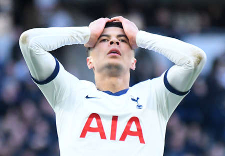 LONDON, ENGLAND - MArch 1, 2020: Dele Alli of Tottenham reacts during the 2020/21 Premier League...